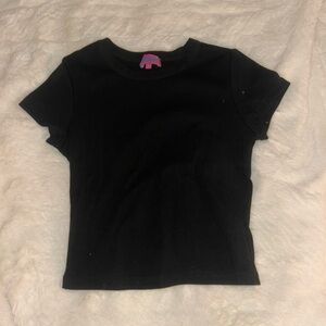 Edikted black crop tee